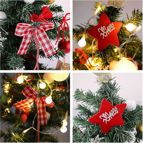Kunstig Juletre med LED-lys 45cm Mini Juletre Bord Juletre Lite Juletre med Base