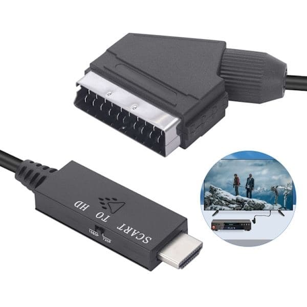 Scart til HDMI-konverter med understøttelse af 720p og 1080p