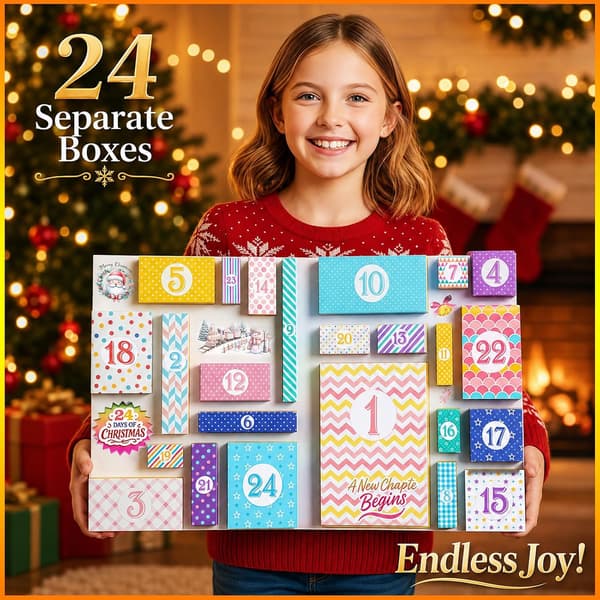 Julekalender 2026 til piger - 24 dages jule-nedtælling DIY Journal Sæt