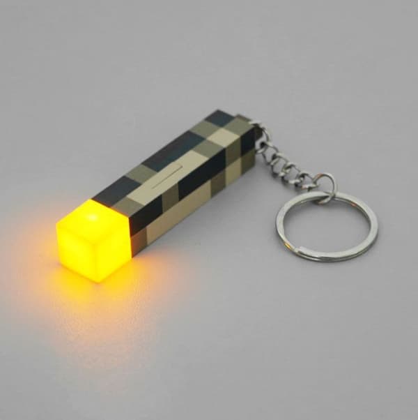 Mini World -taskulamppuavainnippu Minecraft-avainnippu Minecraft-taskulamppu Minecraft 【pakattu】 paristokäyttöinen taskulamppuavainnippu