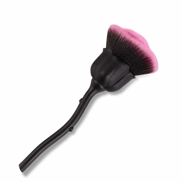 Rose Makeup Brush Blush Brush Super Large Face Powder Makeup Børster til Powder Cosmetic（sort + lilla）