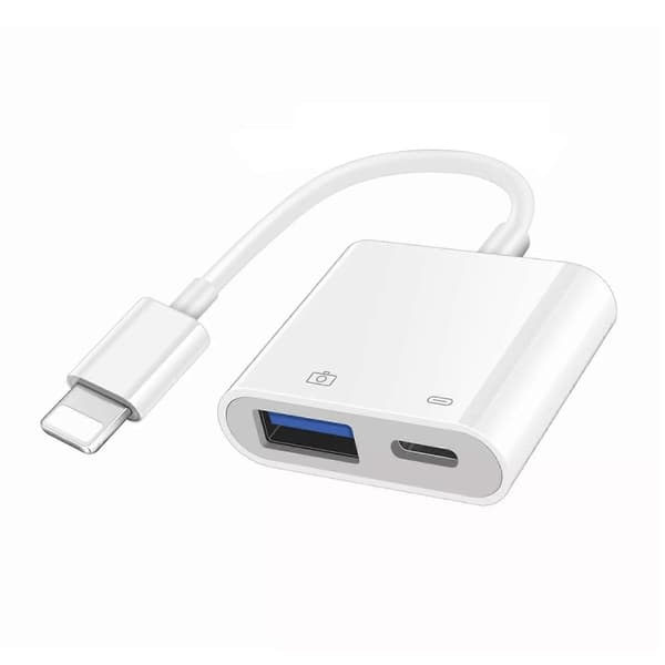 USB hun OTG-adapter til iPhone iPad med opladningsport