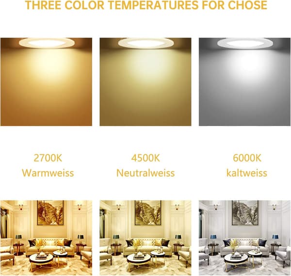 GU10 LED-lampor, 5W motsvarande 60W, 600lm, kallvit 6000K, 120° bred stråle, LED-spotlampor, 10-pack