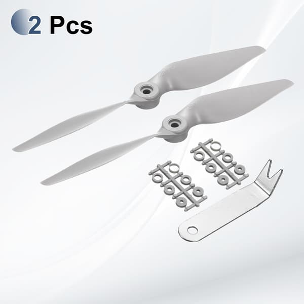 MECCANIXITY 9x6 tommer RC-propeller, 2-bladede propeller grå højhastighedspropel med adapterringe og propelværktøj til RC-fly 4 9" x 6" 4