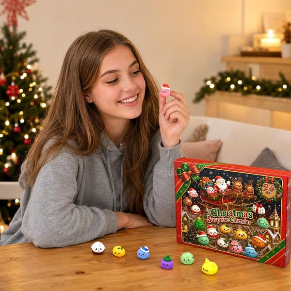 Julebolle-julekalender blindboks, 24-dages nedtællingskalender C
