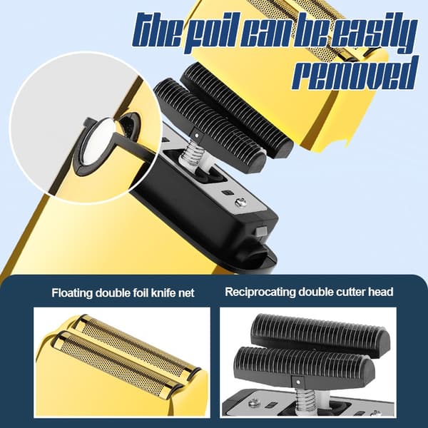Professionel hårklipper skægtrimmer sæt Guld Gold