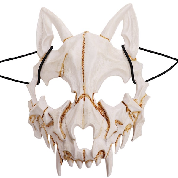 Halloween cosplay kostyme skjelett halvmaske dyr skalle skrekkmaske halloween