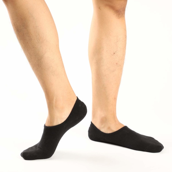 Sneakerstrumpor korta strumpor i bomull med halkfri silikon 36-42