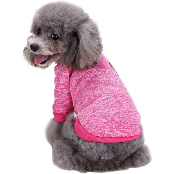 Lemmikkikoiran vaatteet Neuleet Koiran neule Pehmeä Paksuva Lämmin Pup Dogs  Paita Talvipentupusero koirille (ruusunpunainen, M) 7a48 | Fyndiq