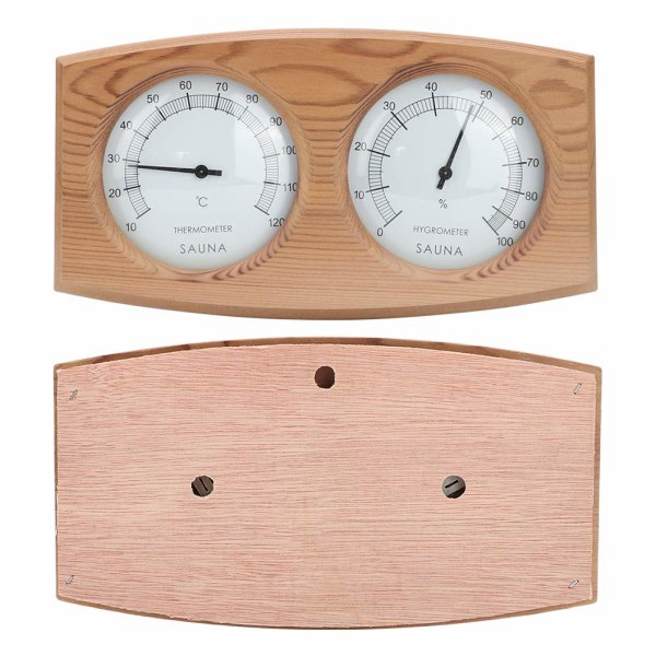 Termohygrometer digitalt, 2 i 1 træhygrometer Saunatermometer Dobbeltur Sauna Temperaturmåler Luftfugtighedsmåler til Stream Room
