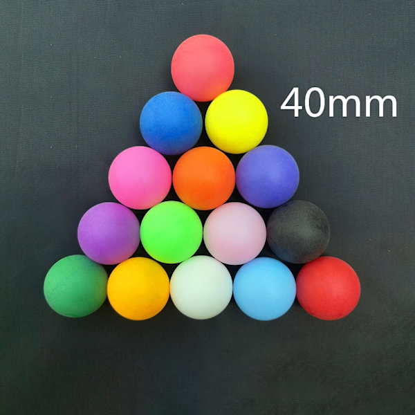 100 stk. 40mm Bordtennisbolde 40mm Farvede Ping Pong Bolde til Familiespil