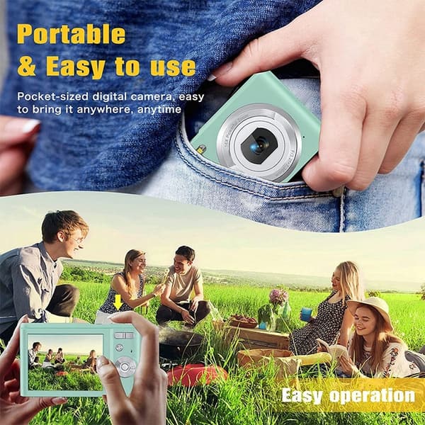 Digitalkamera 1080P 48 Megapixel 16x zoom Sølv