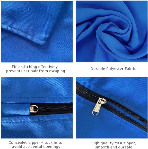 1 stk. vasketøjspose til kæledyr | Vasketøjsposer til kæledyr til vaskemaskine – Holdbar filterpose til kæledyrshår (blå, L), 70*80 cm 70*80cm blue