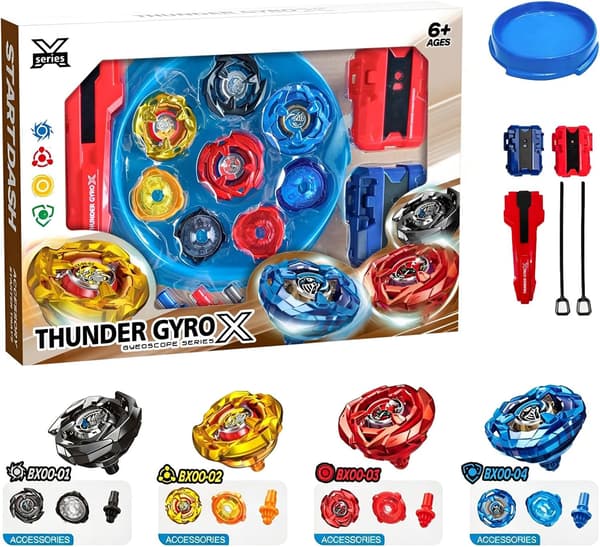 Gyro X Pro 4 Topper med 2 Utløsere, Arena, Jule- Halloween- Bursdagsgave til Barn