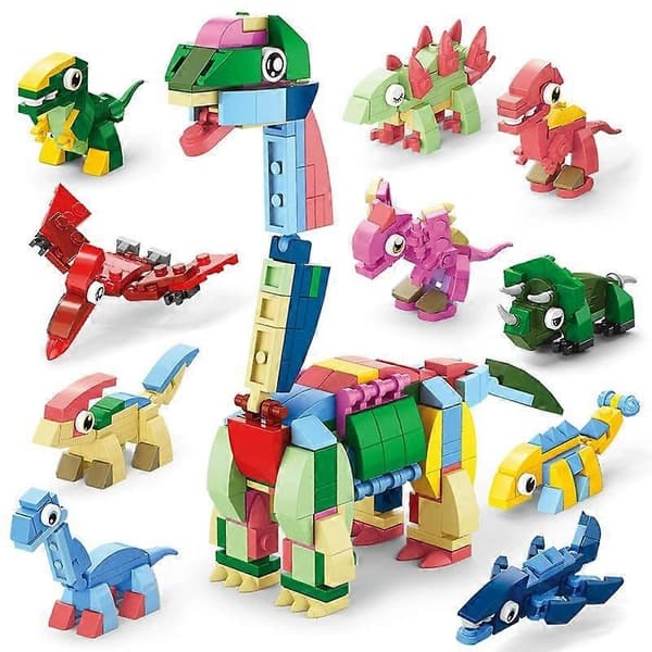 Dinosaur Serie Byggeklods Mini Dyrepynt Model Samle Byggeklods Legetøj Til Drenge Piger Pædagogisk Legetøj 7