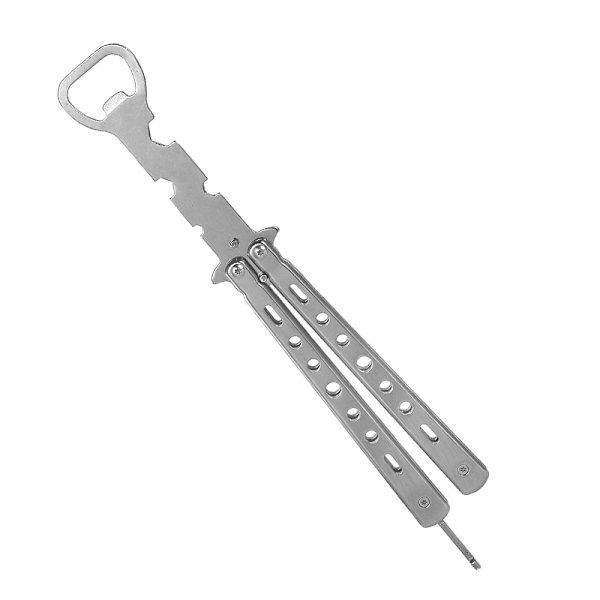 Perhos Beer Bottle Opener -harjoitteluväline, monitoimityökalu baareihin, juhliin, oluen ystäville, lapsille (hopea)