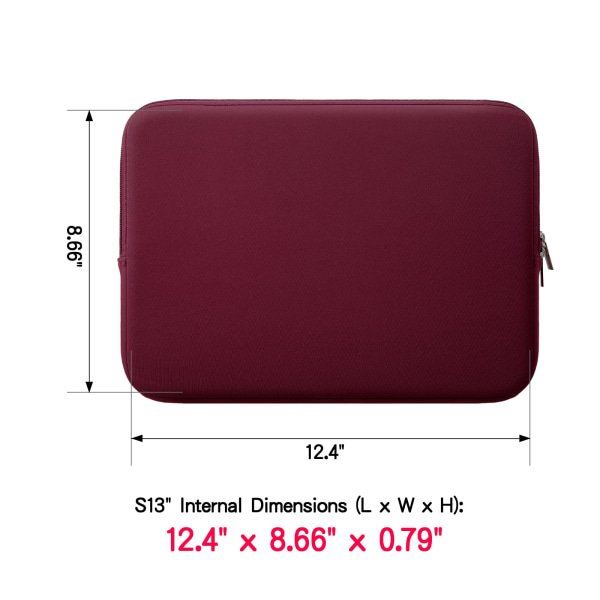 13 tommer bærbar computer sleeve kompatibel med 2022 2021 MacBook 13,6\" M2 A2681, 13,3 Air Pro M1 A2337 A2338 A1706 A1708 A2159 A2179 A2251 A2289(Rød)