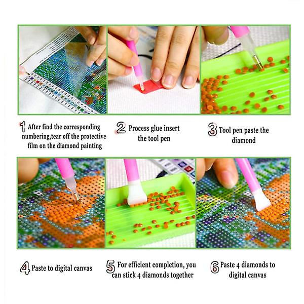 30 x 40 cm, flamme drage diamantmaleri broderi diamantmaling