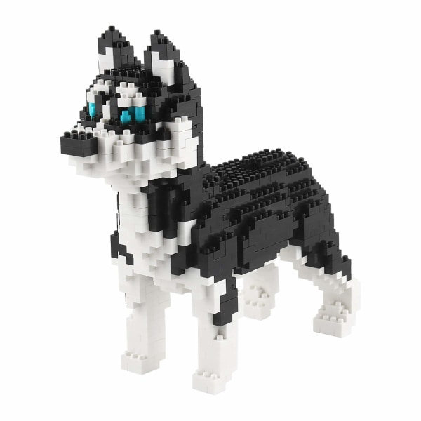 Micro Dog Building Blocks Mini Pet Building Toy Klosser, 950 stykker KLJM-02 (Husky)