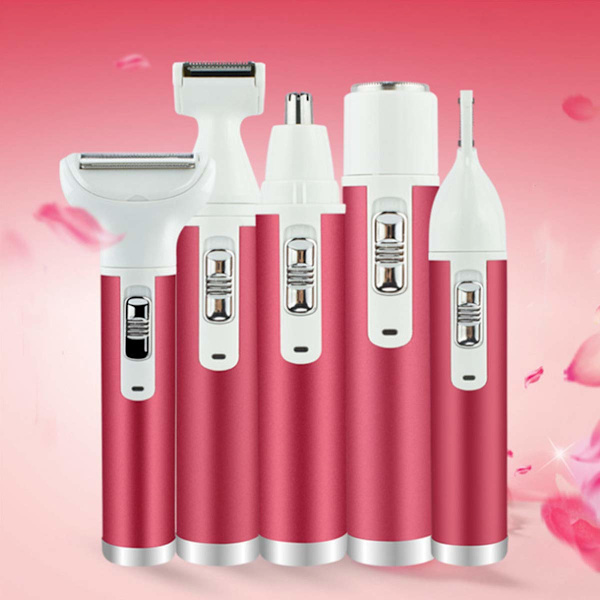 5-in-1 Naisten Bikini Vartalon Karvanajokone Setti USB Karvanpoisto Epilaattori Ajokone Naisille Karvanpoisto
