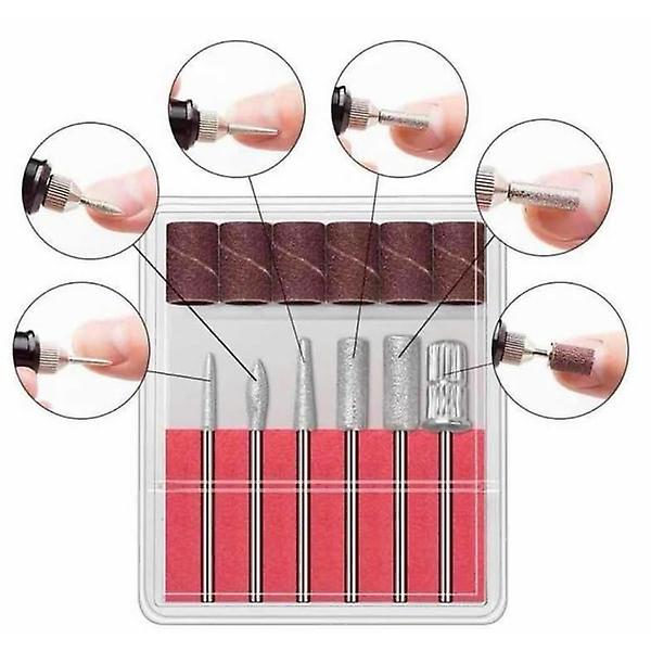 Elektrisk nagelfil med 6 bits (Svart)