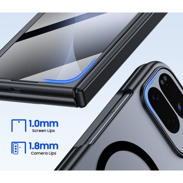 Google Pixel 10 Pro Fold -kotelo magneettirenkaalla ja sisäänrakennetulla näytönsuojalla