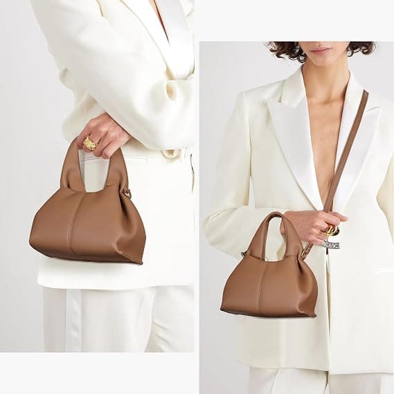 1 stk. mulepose crossbody-taske til kvinder, dumpling-sky-taske, skuldertaske med justerbar rem, lys kamel. Camel