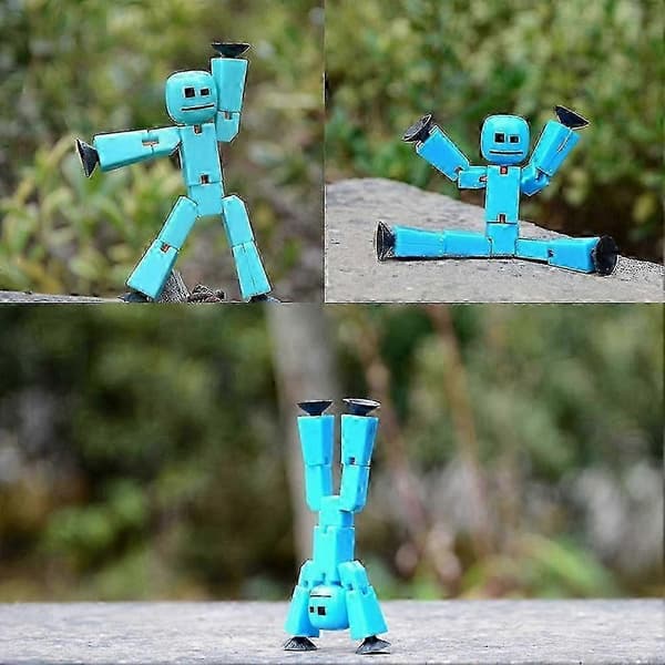 Sugkoppsleksaker Stickman, Deformerbara Klibbiga Robotfigurer, Stresslindrande Actionleksak för Barn