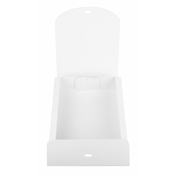 12-pack fyrkantiga presentförpackningar, 16,5 cm x 16,5 cm x 5 cm, enkel montering, vit låda med rosettband white