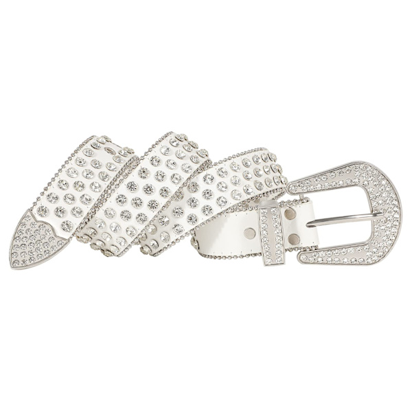 Rhinestone Läderbälte Dekorerat Western Cowgirl Rhinestone Bälte
