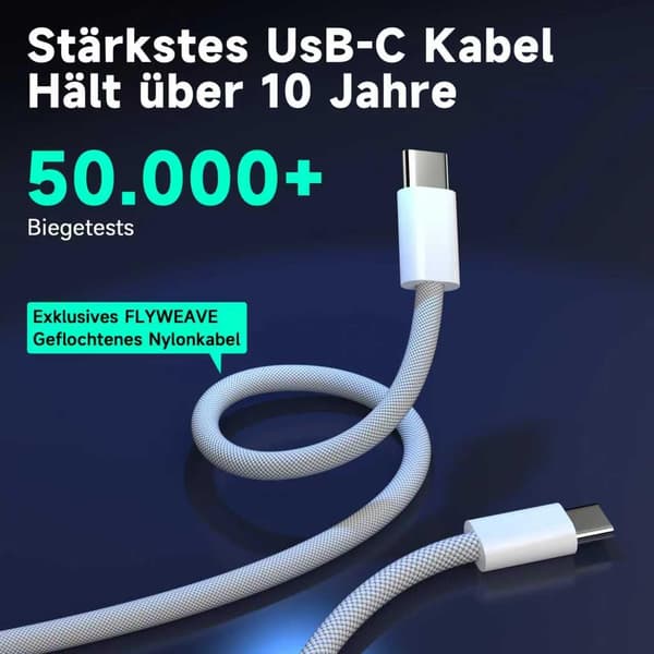 3-pak 1M USB C-opladerkabel til Apple iPhone 17/16/15, kabel til iPhone 17/17 Pro/17 Pro Max/Air/16/16e/15, MacBook Air 13 tommer/MacBook Pro