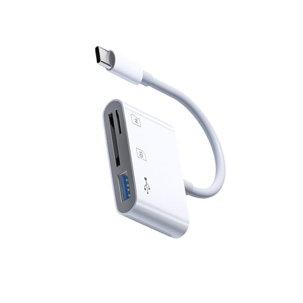 INF 3-i-1 kortlæser, USB-C til SD/TF/USB