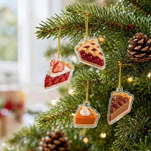 Julekalender Blind Box 2026, Akryl Nøglering Ornament Sæt