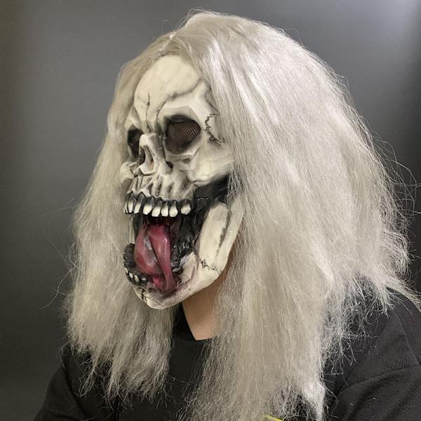 Halloween spöke mask skräck djävul läskig rolig maskerad prestanda latex skräck mask huvudbonad