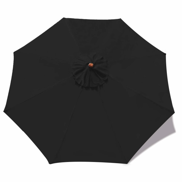 Replacement Round Umbrella with 8 Ribs (Canopy Only) New Black（8 Ribs，3M）