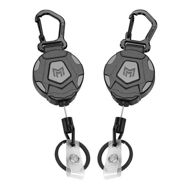 Retractable Keychain Heavy Duty Karabiner 2 Pack