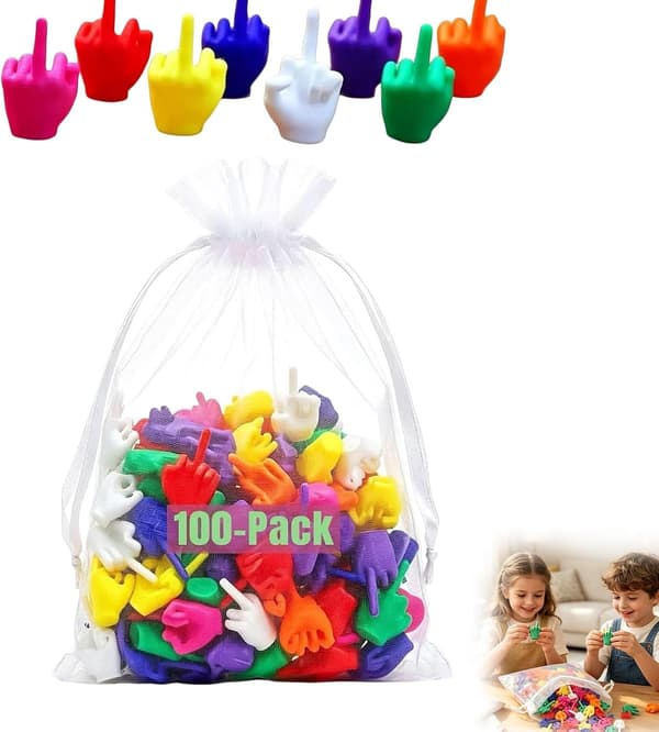 Mini Langfingre, \"Flip The Bird\" i bulk, Små hender til skrivebord, festgaver, passiv-aggressive vitser, 100 stk 100pc