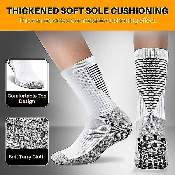 3 Par Anti-Slip Fodboldsokker Åndbare Vandtætte Grip Sokker