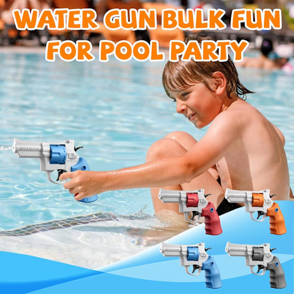 4 st vattenpistoler, 200CC kapacitet vänster hjul leksaker, lång räckvidd sprutar upp till 16-25 fot utomhus sommar pool party leksaker vattenpistol för barn vuxna