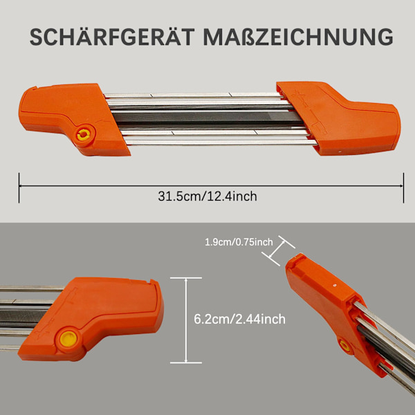 Kædesliber 3/8\" P 4,8mm Motorsavskæder Slibning