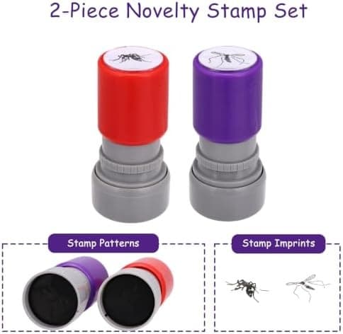 BOXOB 2 stk myggstempelvits, selvfarget knust myggstempel