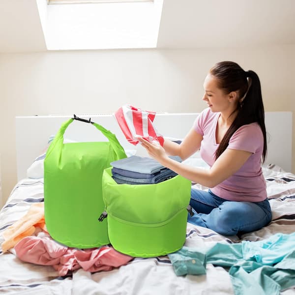 2 stk. lette tørrposer vanntett flytende pose drivpose ultimate tørrpose (blå, 20L) 20L blue