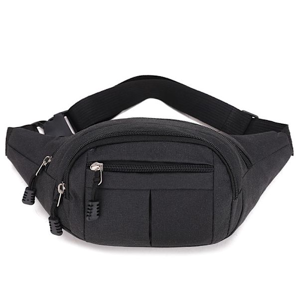 Vyötärölaukku, Säädettävä Muodikkaat Pieni Laukku, Sopii Ulkoiluun, Pyöräilyyn, Urheiluun, Vaellukseen, Unisex (musta)