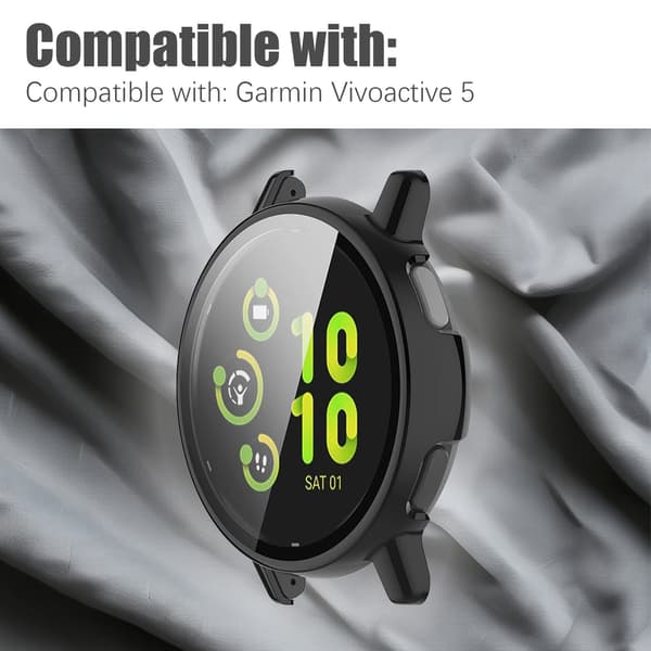 Fodral med skärmskydd för Garmin Vivoactive 5 Svart