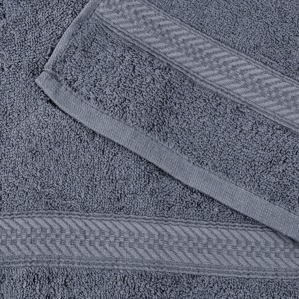 Håndklæde - Bløde og superabsorberende sorte håndklæder til badeværelset, Håndklædesæt med 6 badeværelseshåndklæder sorte - (40 x 70 cm) gray