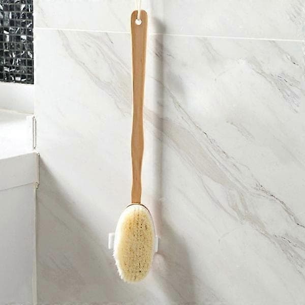 Naturlig Trä Bad Dusch Kroppsryggborste Skrubb TOPP Massage 41*6.5cm