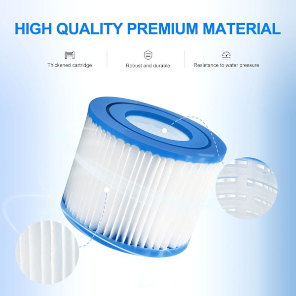 2 kpl poreallas suodatin, suodatinpatruuna, vaihtosuodatin Best-way suodatinpatruuna VI:lle, poreallas suodatinpatruunat L-a-y-Z-Spa Miami 2pcs