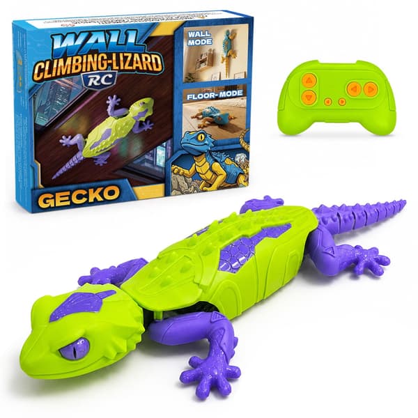 UCIDCIRC Vægklatrende Gekko Robotlegetøj til Børn, Lysegrøn