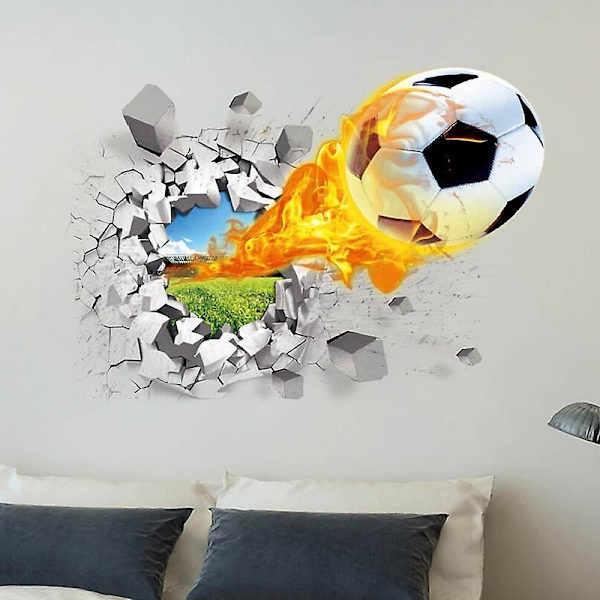 3D Basketball Fotball Veggklistremer Dekorative Bil Veggklistremer 50x70cm