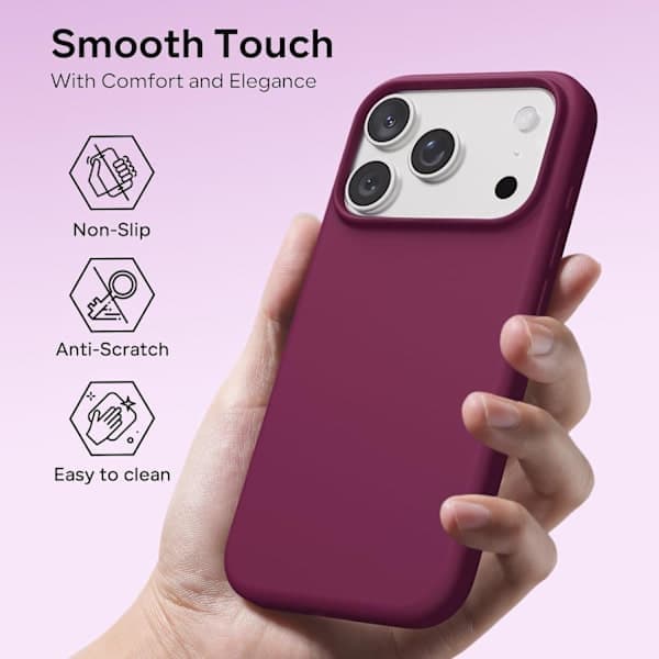 Flydende silikonecover til iPhone 17 Pro Max, stødsikkert blødt telefoncover, fuld beskyttelse, marineblå marineblå iPhone 17 Pro Max marineblå iPhone 17 Pro Max Navy blue